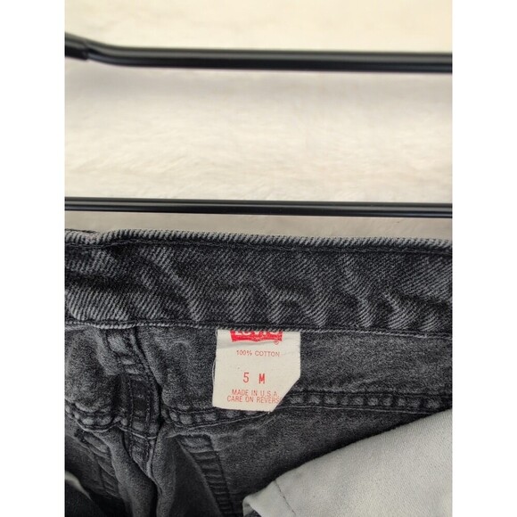 VTG Levis 17550-0260 Paper Tag Black Jeans Size 5 M Made in USA Tapered leg - Picture 6 of 14